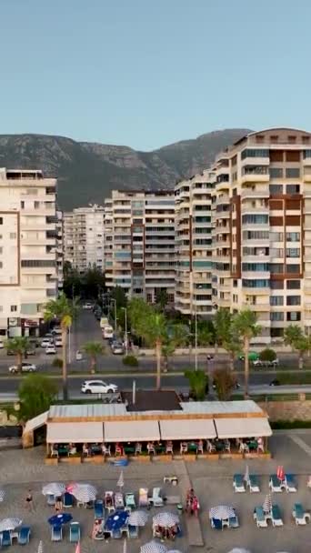Turkish Buildings Beautiful View City Alanya — Stock Video