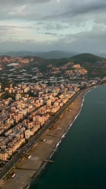 Edifícios Turcos Uma Bela Vista Cidade Alanya — Vídeo de Stock