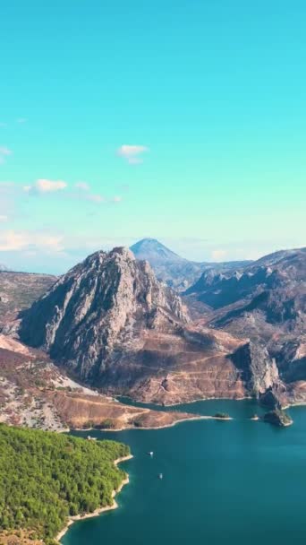 Luchtfoto Landschappelijke Plek Antalya Turkije — Stockvideo