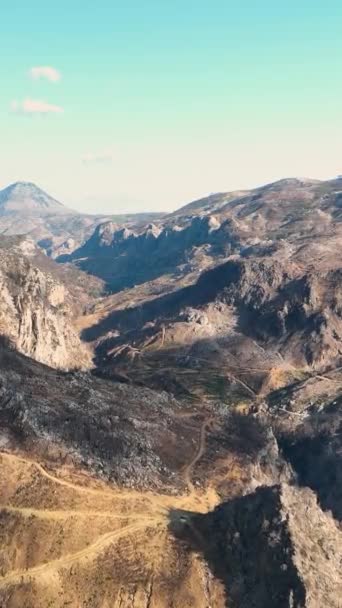 Luchtfoto Landschappelijke Plek Antalya Turkije — Stockvideo