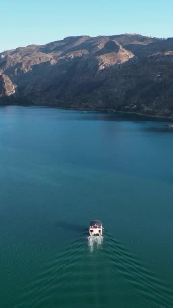 Luchtfoto Landschappelijke Plek Antalya Turkije — Stockvideo