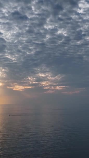 Сочный Морской Закат Летящий Солнцем Летними Вечерами Средиземноморском Побережье — стоковое видео
