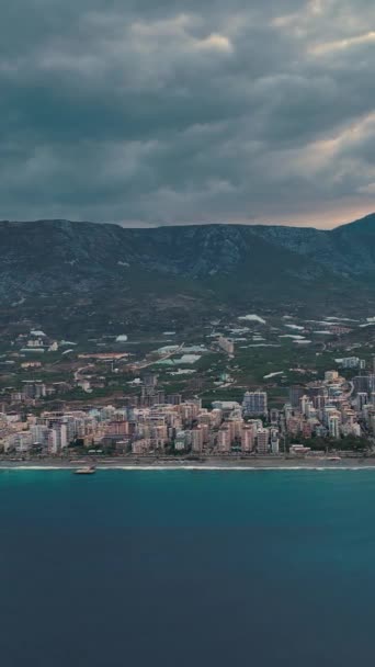 Turkiska Byggnader Vacker Utsikt Staden Alanya — Stockvideo