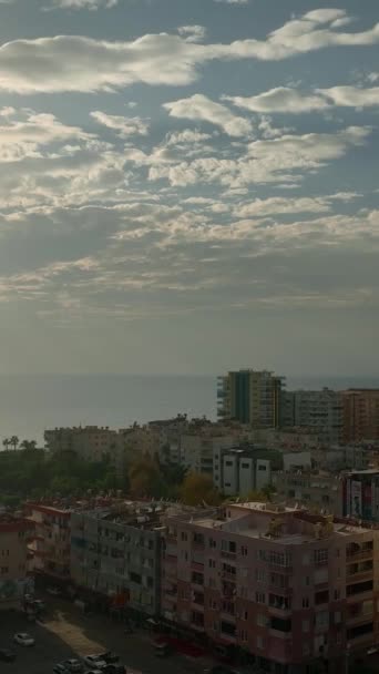 Edificios Turcos Una Hermosa Vista Ciudad Alanya — Vídeos de Stock