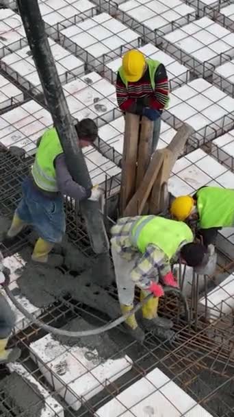 建筑工地 混凝土屋面工程 — 图库视频影像