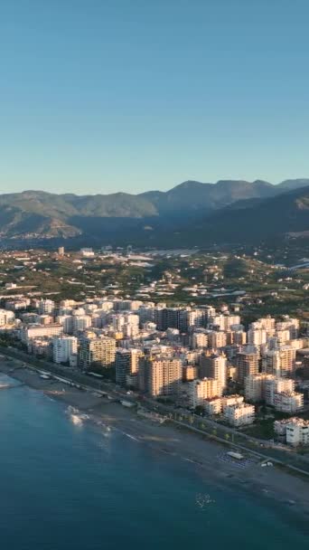 Turecké Budovy Krásný Výhled Město Alanya — Stock video