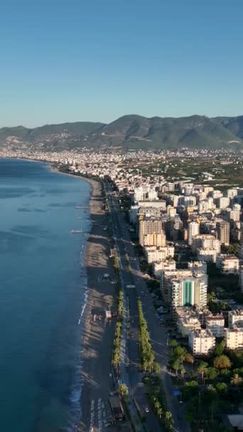 Turkiska Byggnader Vacker Utsikt Staden Alanya — Stockvideo