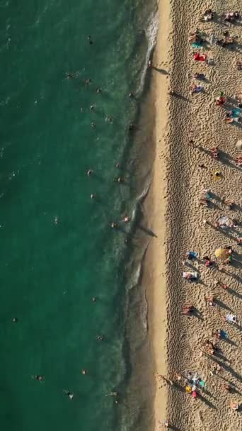 Människor Sola Stranden Semester Turkiet Medelhavet — Stockvideo