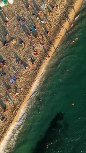 Människor Sola Stranden Semester Turkiet Medelhavet — Stockvideo