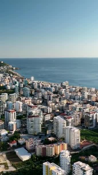 Турецькі Будівлі Чудовий Вид Місто Аланья — стокове відео