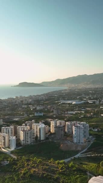 Turecké Budovy Krásný Výhled Město Alanya — Stock video