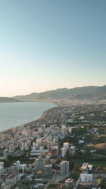 Edifícios Turcos Uma Bela Vista Cidade Alanya — Vídeo de Stock