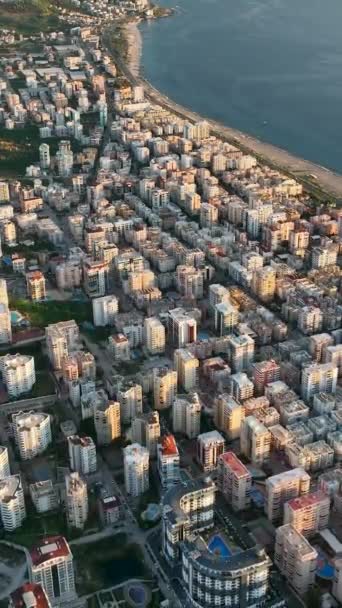 Tureckie Budynki Piękny Widok Miasto Alanya — Wideo stockowe