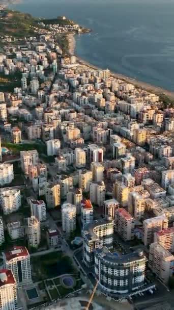 Bangunan Turki Pemandangan Indah Kota Alanya — Stok Video