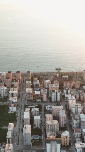 Turkse Gebouwen Een Prachtig Uitzicht Stad Alanya — Stockvideo