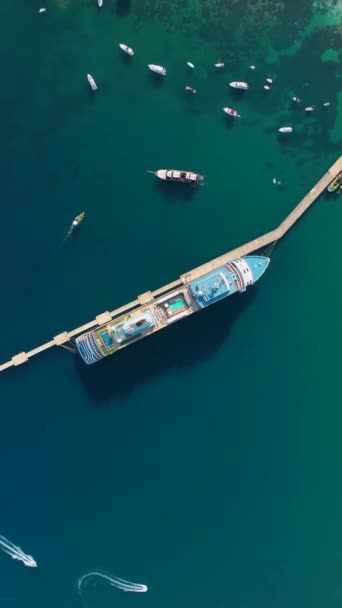 Nyaralás Egy Nagy Hajón Mediterrán Hajóút — Stock videók