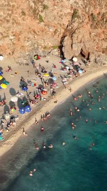 Mensen Zwemmen Middellandse Zee Zomer Vibe — Stockvideo