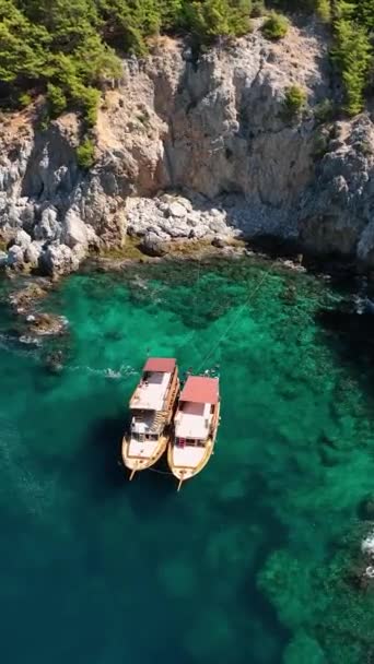 Diving Sea Turkish Coast — Stock Video