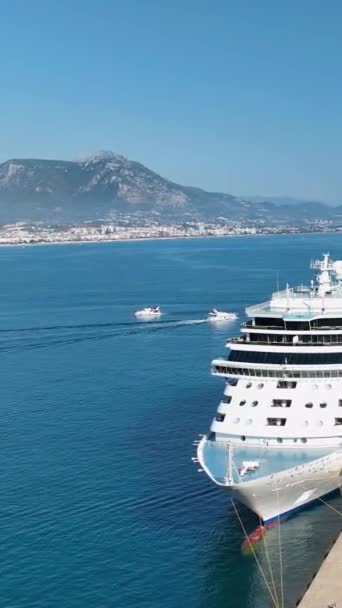 Holidays Big Ship Mediterranean Cruise — Stock Video