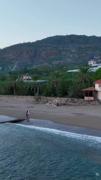 Concepto Verano Vacaciones Las Vacaciones Junto Mar Turquía — Vídeos de Stock