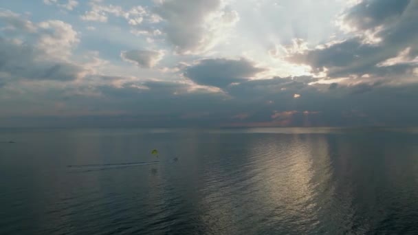 夕阳西下地平线4 K土耳其阿拉亚 — 图库视频影像
