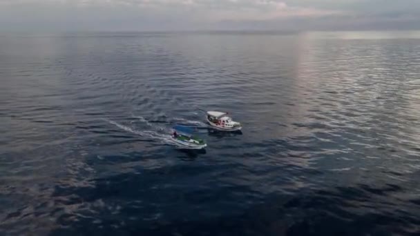 Mořský Koncept Rybolovu Moři — Stock video