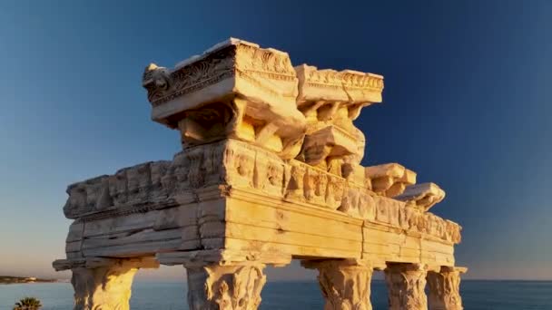 Turecko Strana Úžasné Antik Město Pozadí — Stock video