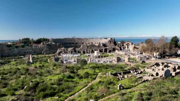 Turkey Side Awesome Antik City Background — Video