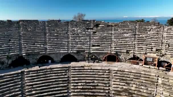 Türkiye Yakası Harika Antik Şehir Arkaplanı — Stok video