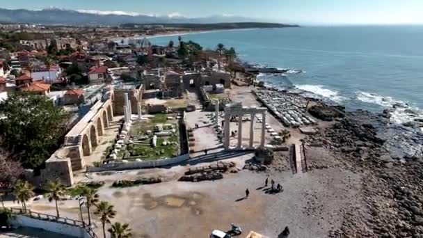 Τουρκία Πλευρά Φοβερό Φόντο Της Πόλης Antik — Αρχείο Βίντεο