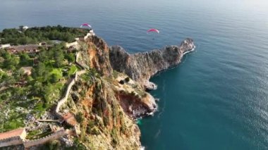 Paraşüt sporu harika görünüm arkaplanı