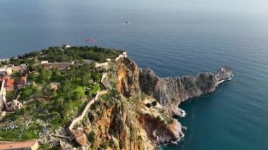 Paraşüt sporu harika görünüm arkaplanı
