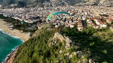 Paraşüt sporu harika görünüm arkaplanı
