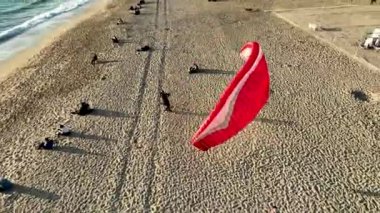 Paraşüt sporu harika görünüm arkaplanı