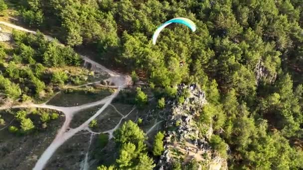 Paragliding Sport Time Awesome View Background — Video
