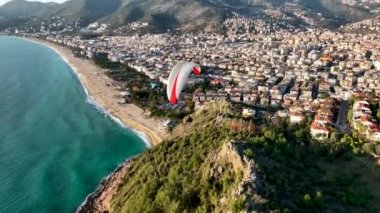 Paraşüt sporu harika görünüm arkaplanı