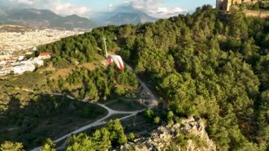Paraşüt sporu harika görünüm arkaplanı