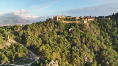 Paraşüt sporu harika görünüm arkaplanı