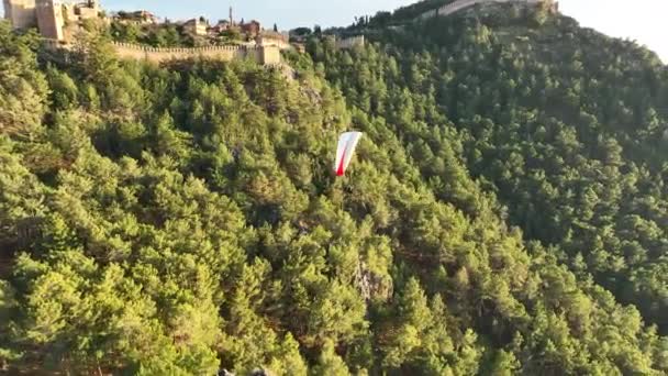 Paragliding Sport Time Awesome View Background — 비디오