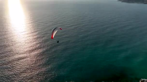 Paragliding Sport Time Awesome View Background — Vídeo de Stock