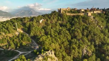 Paraşüt sporu harika görünüm arkaplanı