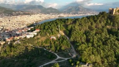 Paraşüt sporu harika görünüm arkaplanı