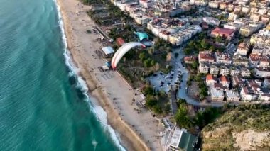 Paraşüt sporu harika görünüm arkaplanı