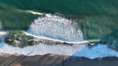 Sea at dawn fly 4 K background