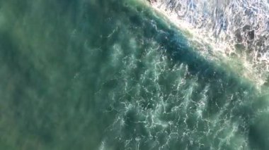 Sea at dawn fly 4 K background