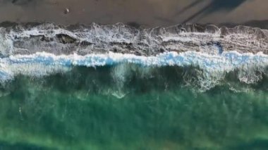 Sea at dawn fly 4 K background