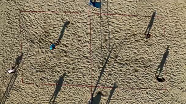 Beach Volleyball Aerial View Turkey — Vídeo de stock