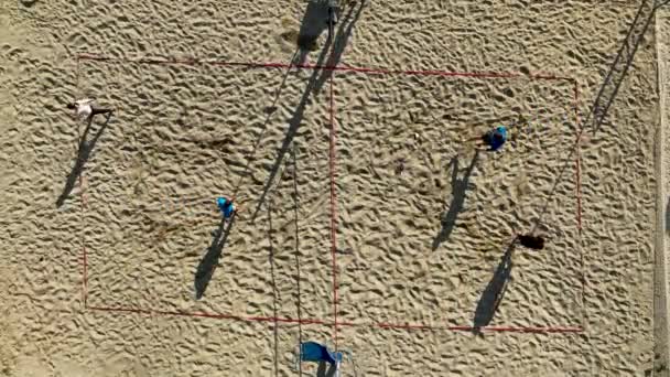 Beach Volleyball Aerial View Turkey — Video Stock