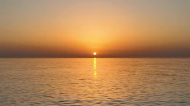 Foggy Mystical Sunset Sea — Stock video