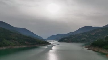 Mountain river awesome view green forest